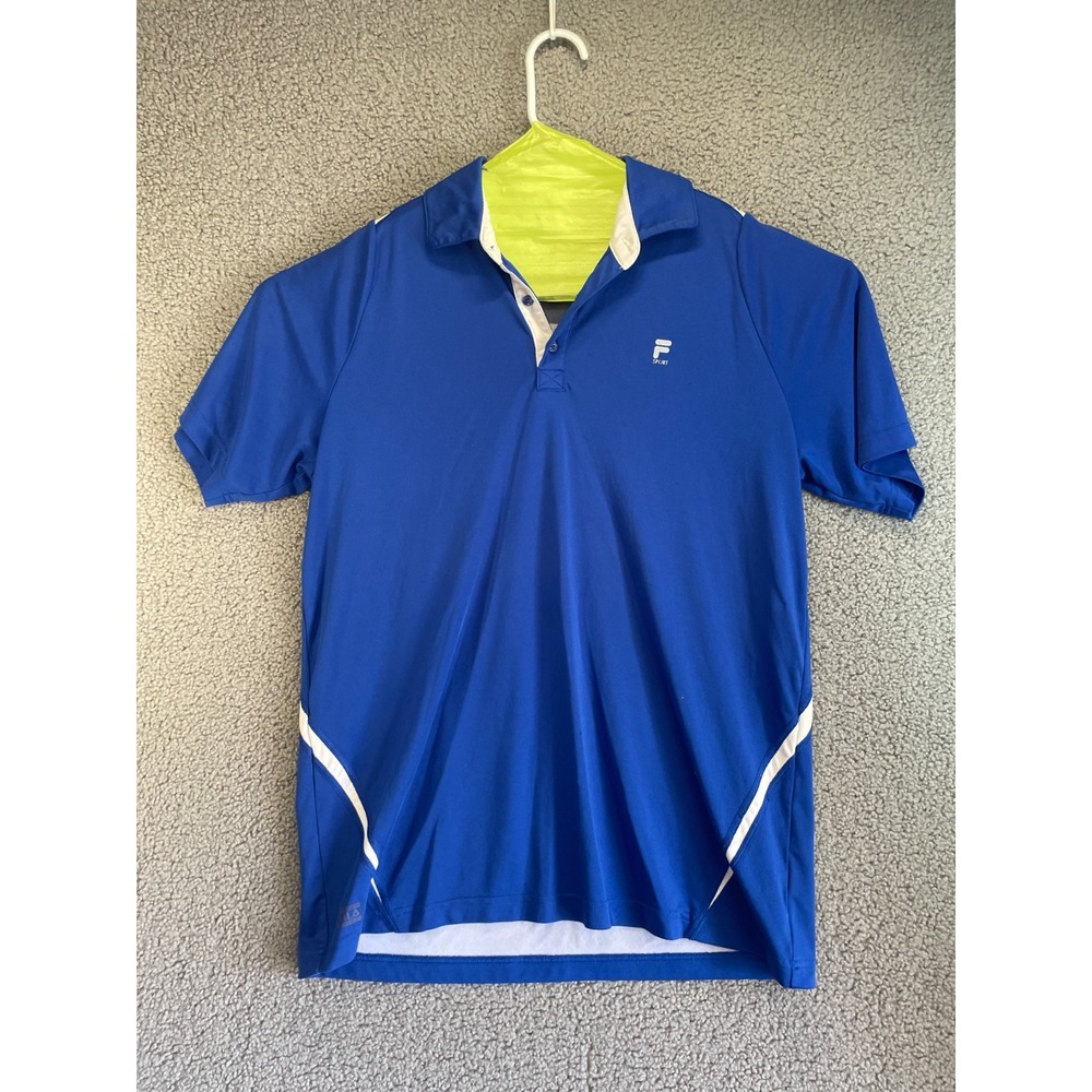Fila Sport Men's  Golf Polo Shirt Blue Large‎  Short Sleeves Active